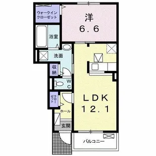 ウエストフィール・ネオ【1階】の間取り