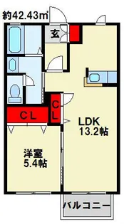 グランディール愛3【2階】の間取り
