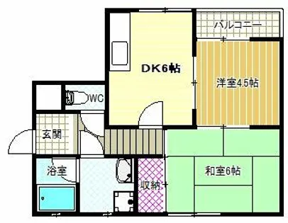さんさん藤井寺【1階】の間取り