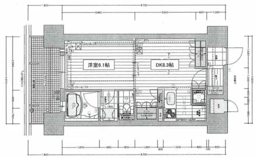 リーガルあみだ池新町【7階】の間取り