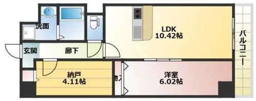 アーバンパーク新大阪【9階】の間取り