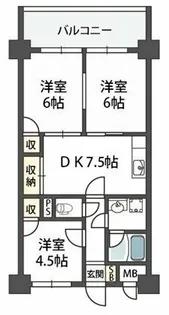 木の国ハイツ【5階】の間取り