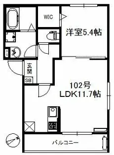 ポラリス野中町【1階】の間取り