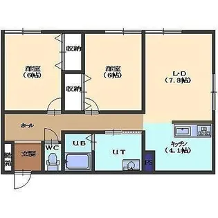 CASA BREZZA(カーサブレッツア)【102号室】の間取り
