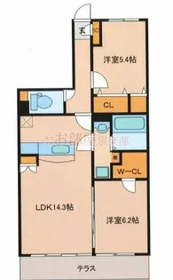 ソフィア21梅満【402号室】の間取り