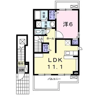 クレセント茨木Ⅱ【2階】の間取り