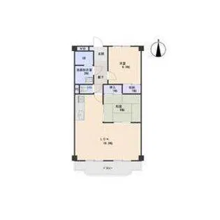 エステートEX白鳥マンション【4階】の間取り