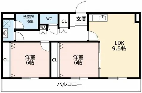 サニーコート市川【201号室】の間取り