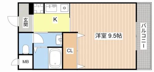 ヴァヤーシェ【102号室】の間取り