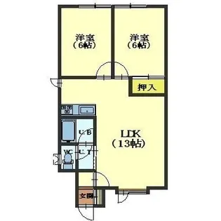 Mシャンテ【201号室】の間取り