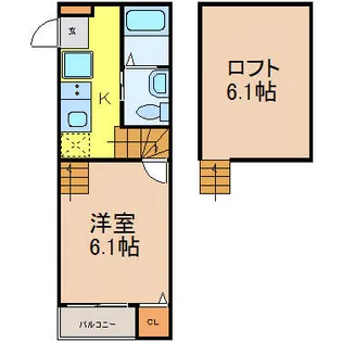 ヴェリテール本陣【2階】の間取り