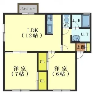 ハイツハーティリー【2階】の間取り