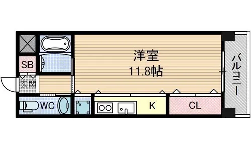 ツインリーブス【705号室】の間取り