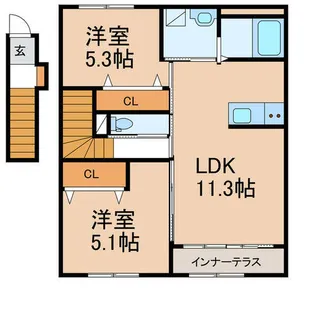 オーシャンアイランドⅡ【2階】の間取り