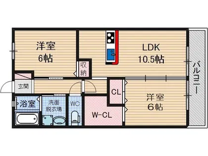 ローズタウンⅡ【2階】の間取り