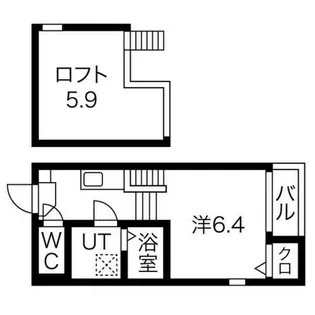 愛知県名古屋市瑞穂区浮島町【アパート】の間取り