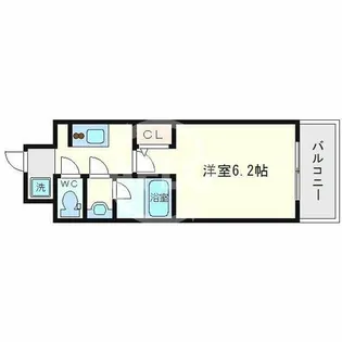 スプランディッド難波【2階】の間取り