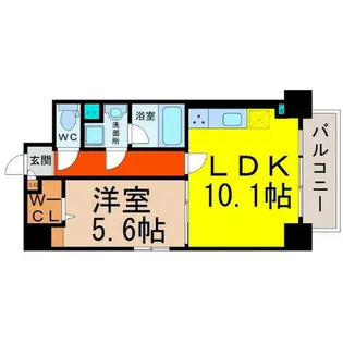 1LDKの間取り画像