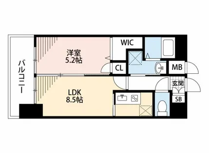 イルマーレ博多【9階】の間取り