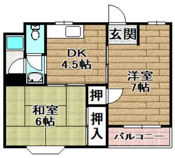 登町ハイツ【1階】の間取り