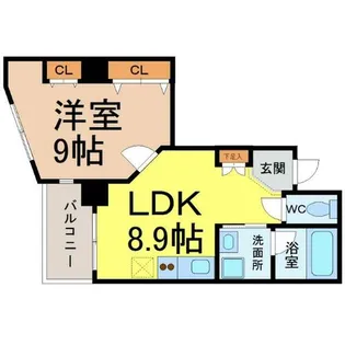 1LDKの間取り画像