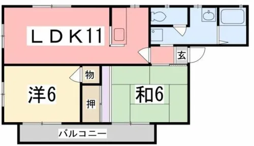 パストラルハイツB棟【103号室】の間取り
