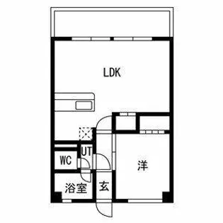福永コーポ【402号室】の間取り