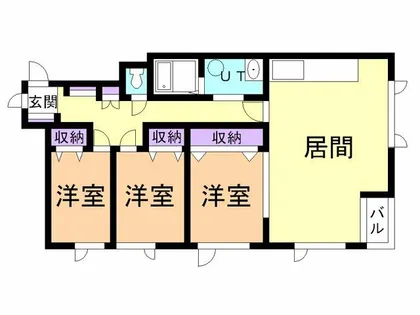 Kヒルズ【102号室】の間取り