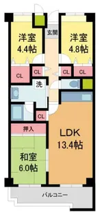 フレシア西宮【606号室】の間取り