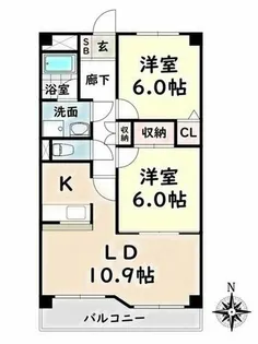 第6田中ビル【1階】の間取り