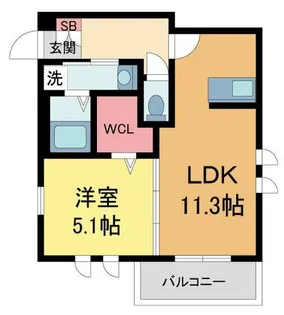 ヘーベルメゾン逆瀬川【2階】の間取り