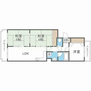 サンハーレ上穂【4階】の間取り