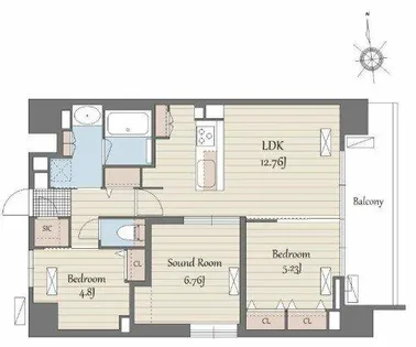 S-RESIDENCE天満橋ar【14階】の間取り