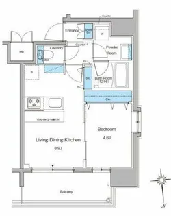 ルフォンプログレ南森町【9階】の間取り