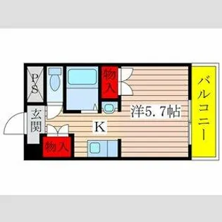 愛知県名古屋市熱田区伝馬2丁目【マンション】の間取り