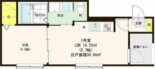 ハーモニーテラス中郷Ⅱ【3階】の間取り