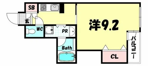 オルタンシア下山手【6階】の間取り