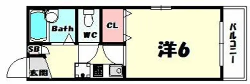 リバーサイド明光【3階】の間取り