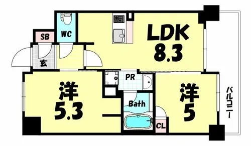 エステムプラザ神戸西4インフィニティ【4階】の間取り