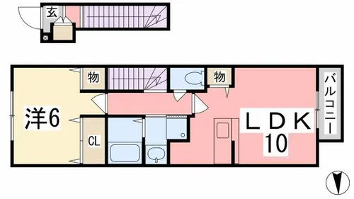 ワイズコンブリオⅣ【202号室】の間取り