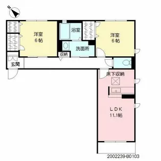 ヴィラウィステリア門司 B棟【1階】の間取り