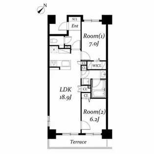 ロイヤルパークス千種【6階】の間取り