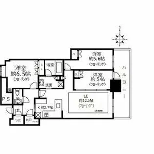 プラウドタワー名古屋栄【17階】の間取り
