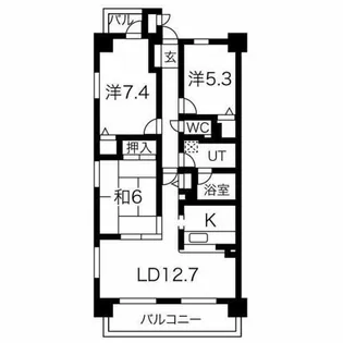 グランドール泉【9階】の間取り
