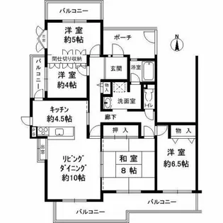 泉北御池台第3住宅1棟【5階】の間取り