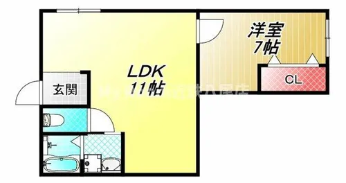 ブルーム楽音寺【1階】の間取り