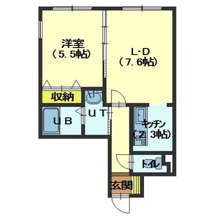 アリエーテ旭町【302号室】の間取り