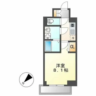 エスリード名古屋東別院【706号室】の間取り