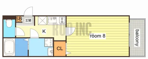 プランドール飾磨【3階】の間取り
