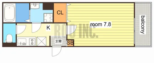 プランドール飾磨【2階】の間取り